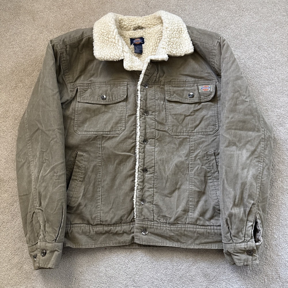 Dickies Men's Khaki Sherpa-Lined Field Jacket